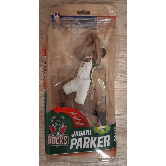 Jabari Parker McFarlane Figure NBA 26 Series Milwaukee Bucks Rookie Damaged Box - Picture 1 of 4